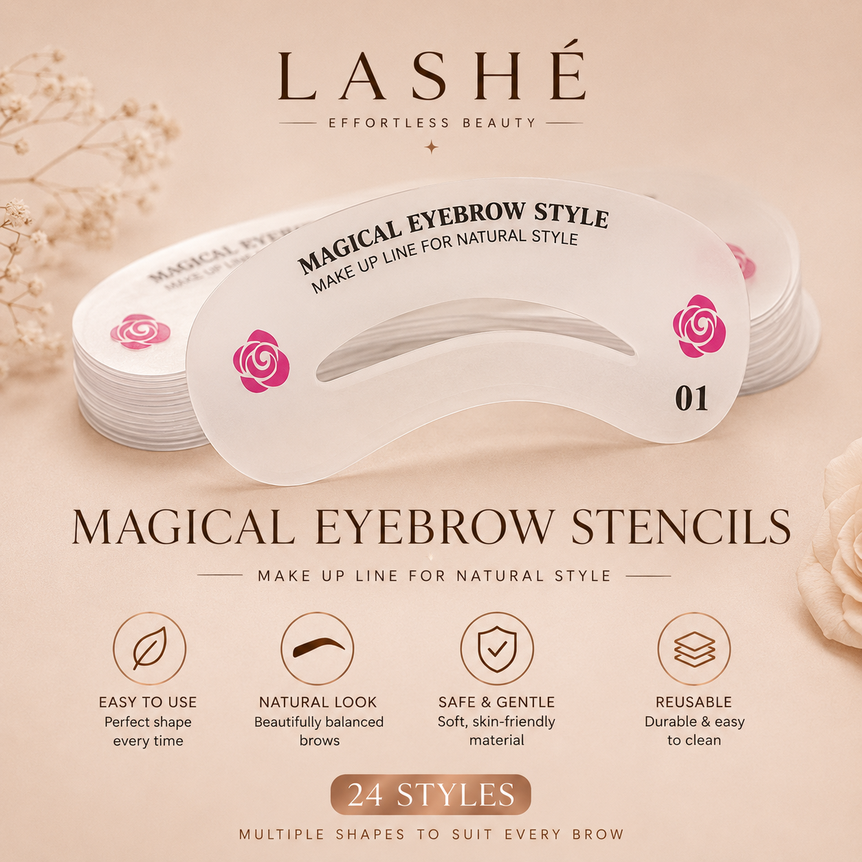 Lashé Brow Sculpt Stencils