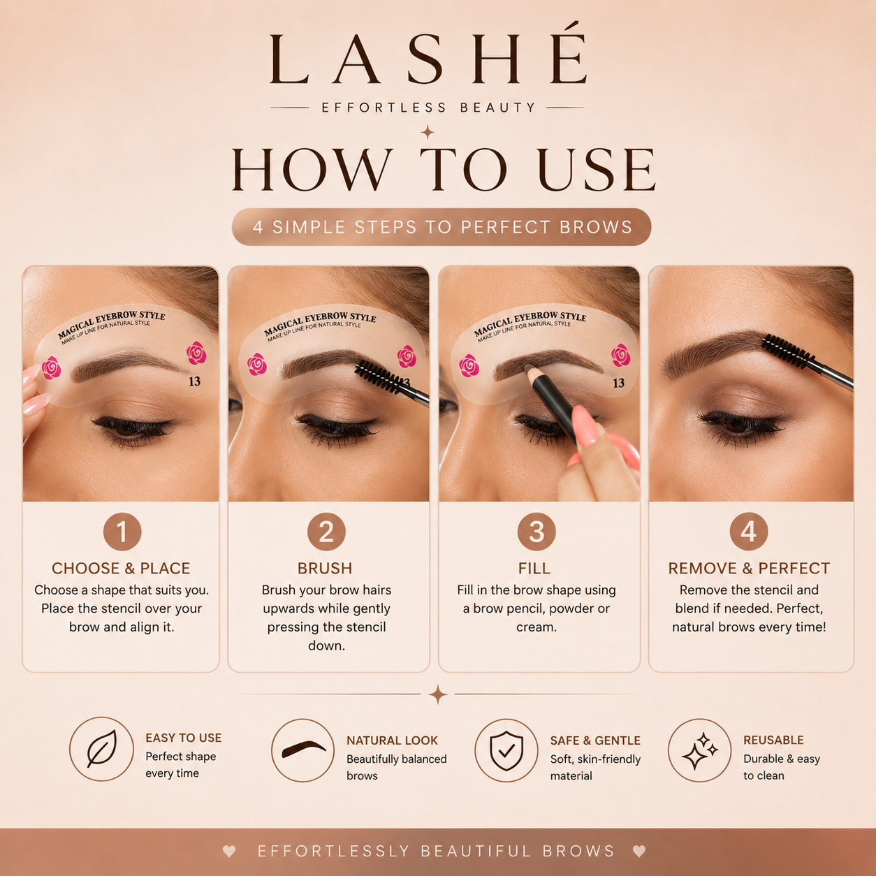 Lashé Brow Sculpt Stencils