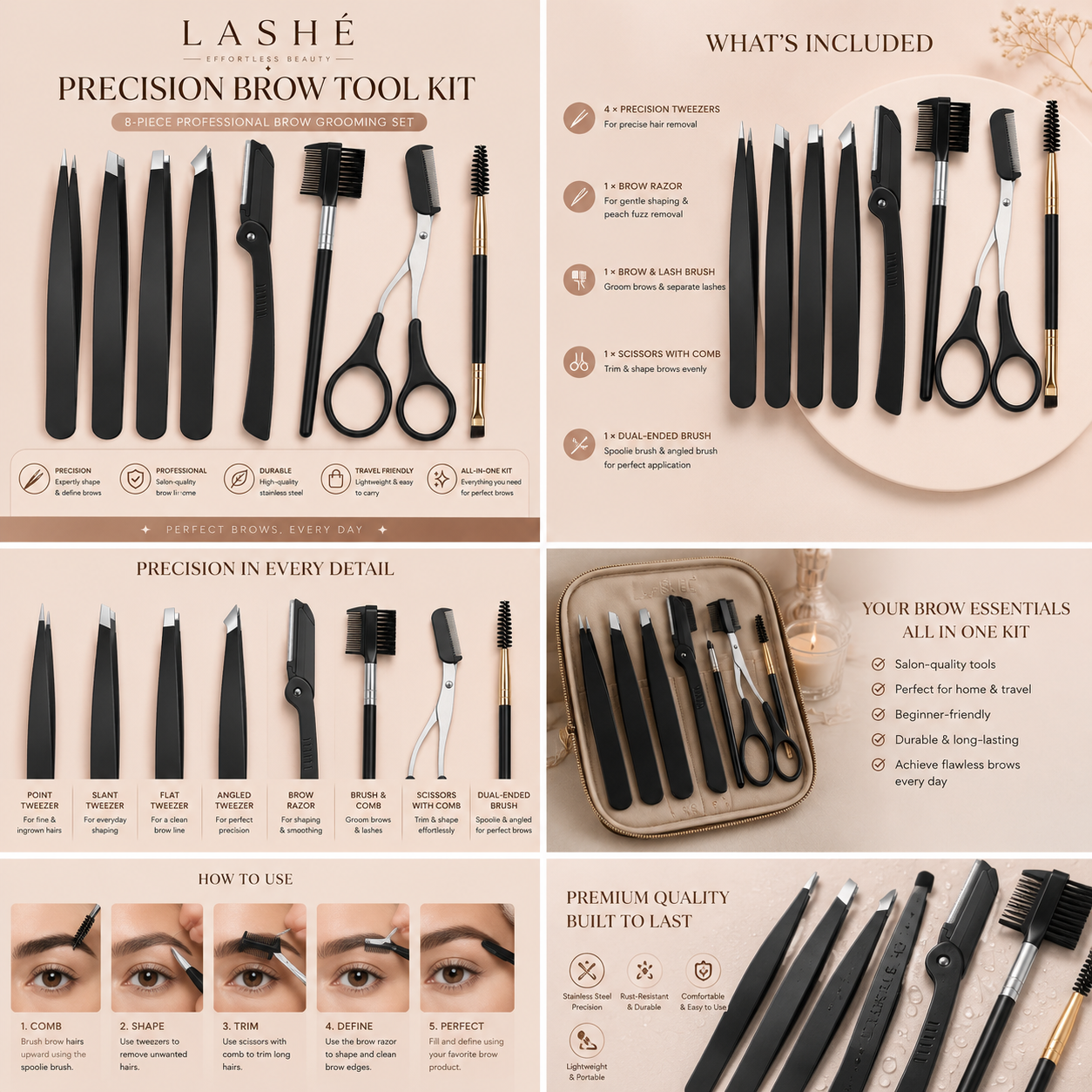 Lashé Precision Brow Tool Kit